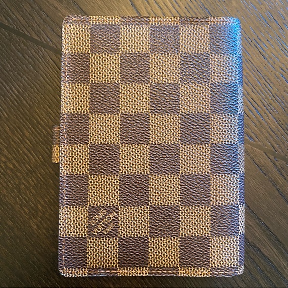 Authentic Louis Vuitton Small Ring Agenda Damier Ebene - Picture 7 of 14